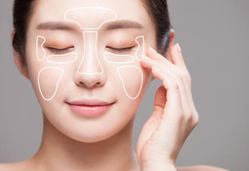 AI 기반 자동 분석 영역 설정 및 피부 분석